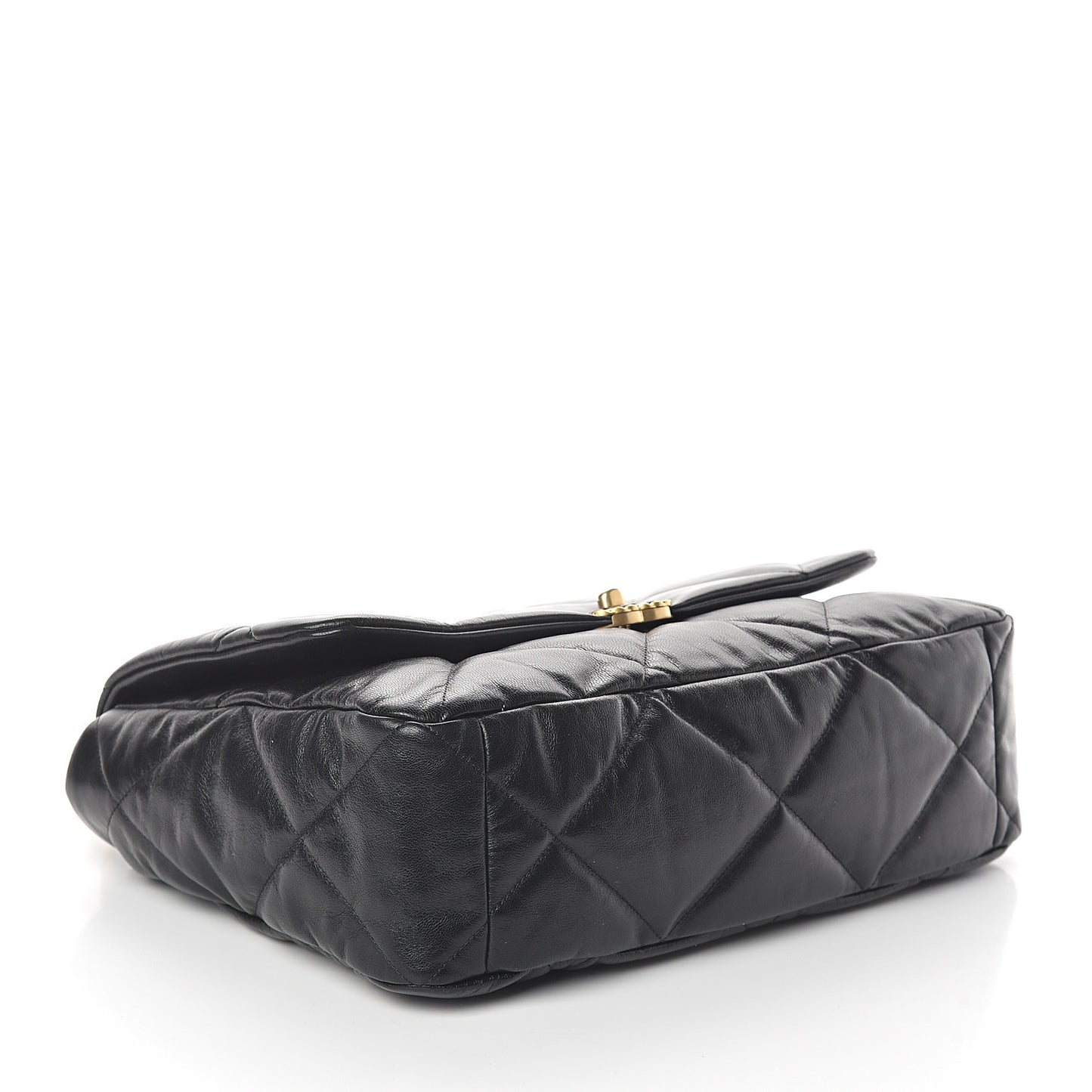 Goatskin Quilted Maxi 19 Flap Black