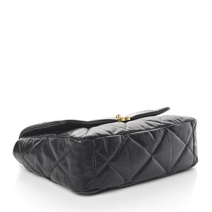Chanel Goatskin Quilted Maxi 19 Flap Black 3 of 9