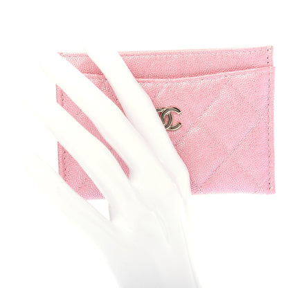 Chanel Iridescent Caviar Quilted Card Holder Rose Pink 2 of 8