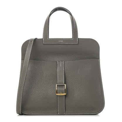 Hermes Taurillon Clemence Halzan 31 GM Etain 2 of 6