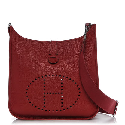 Hermes Taurillon Clemence Evelyne III GM Rouge Vif 1 of 8