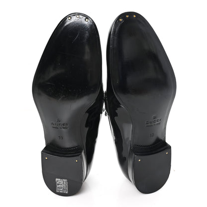 Gucci Patent Mens Jordaan Loafers 10 Black 6 of 8