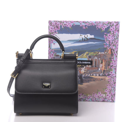 Dolce & Gabbana Calfskin Mini Sicily 58 Bag Black 12 of 12
