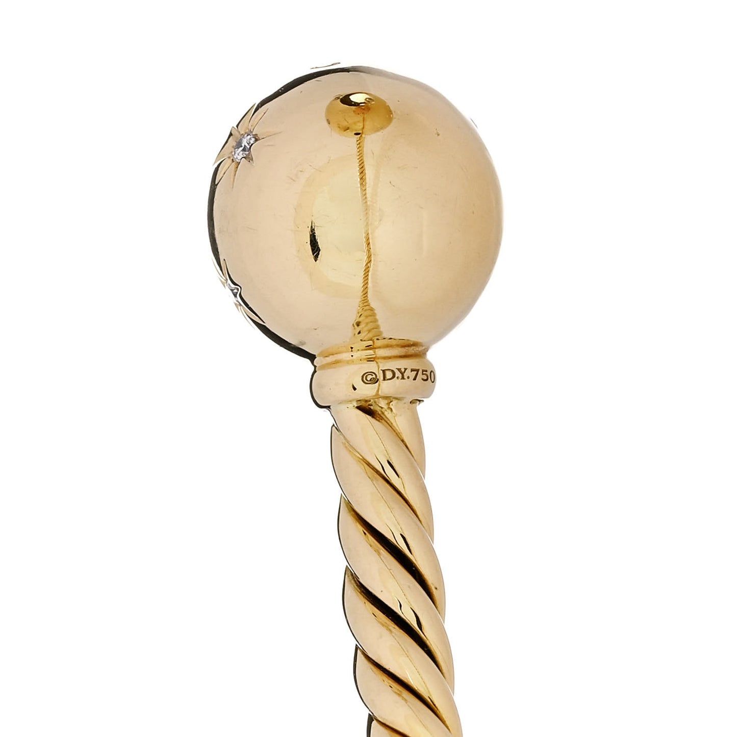 18K Yellow Gold Diamond 4mm Solari Bracelet