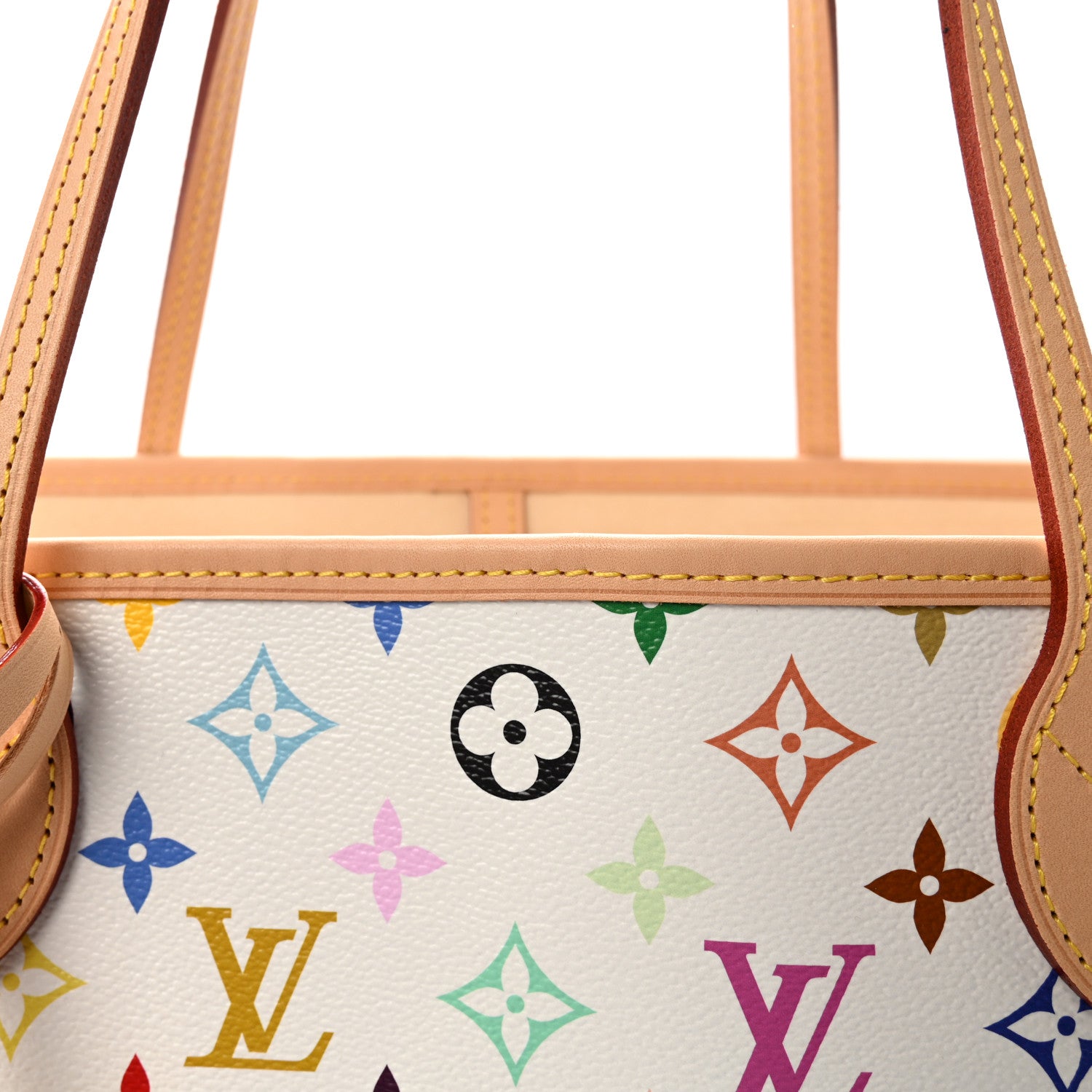 Louis Vuitton LV X TM Monogram Multicolor Neverfull MM White 8 of 10