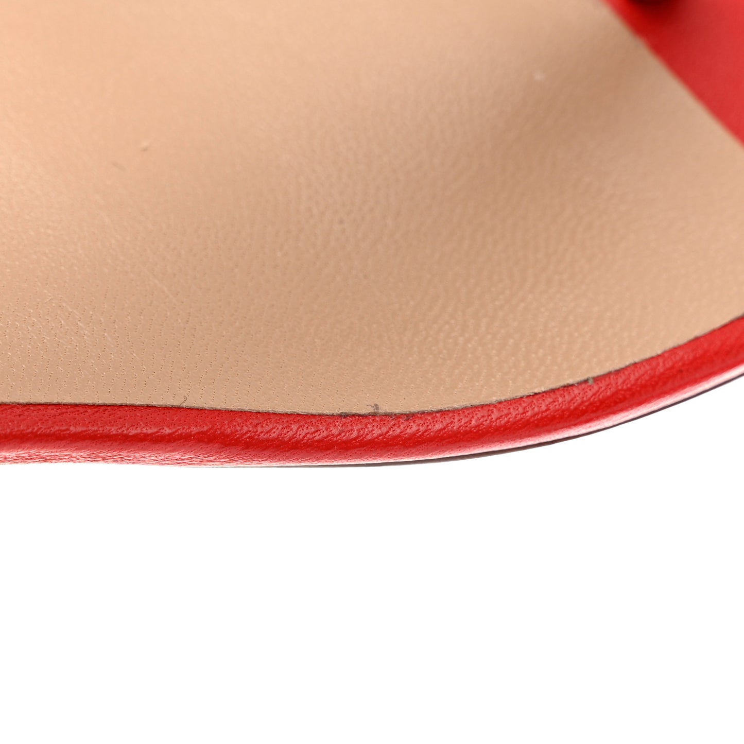 Calfskin Nappa Rockstud Ankle Wrap Flat Thong Sandals 35 Rouge Pur