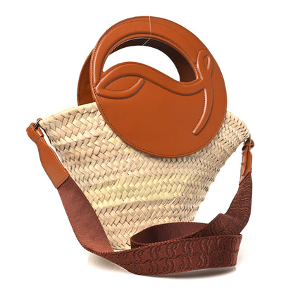 Christian Louboutin Raffia Calfskin Biloumoon Tote Natural Cuoio 3 of 8