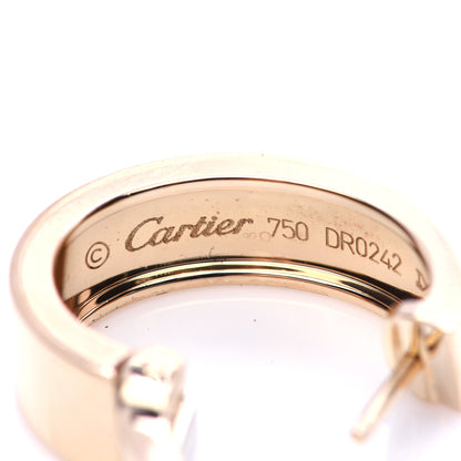 Cartier 18K Yellow Gold 5.5mm LOVE French Clip Hoop Earrings 5 of 6
