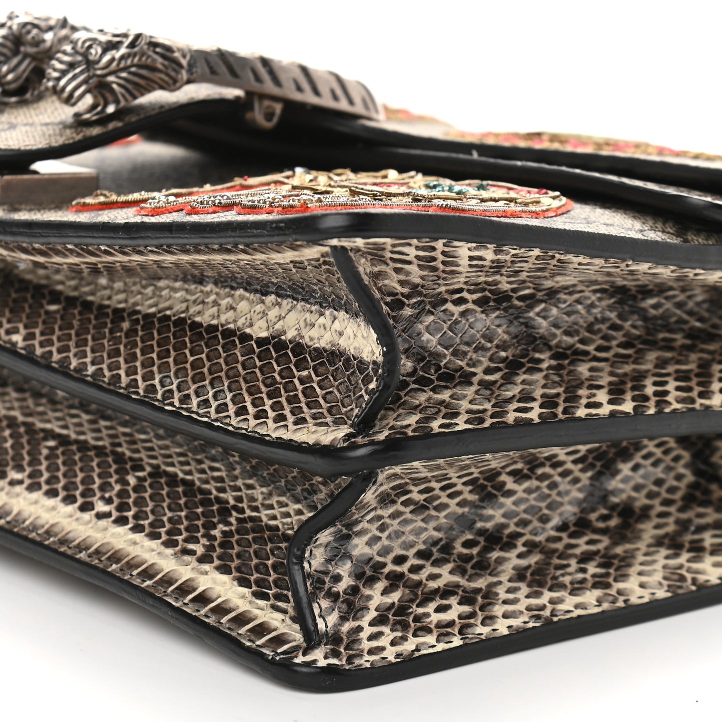 GG Supreme Monogram Elaphe Elephant Embroidered Small Dionysus Shoulder Bag