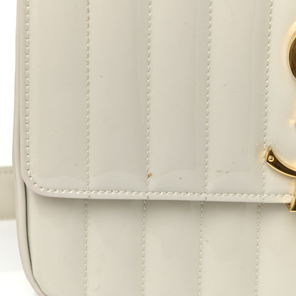 Saint Laurent Patent Matelasse Monogram Large Vicky Chain Bag White 20 of 26