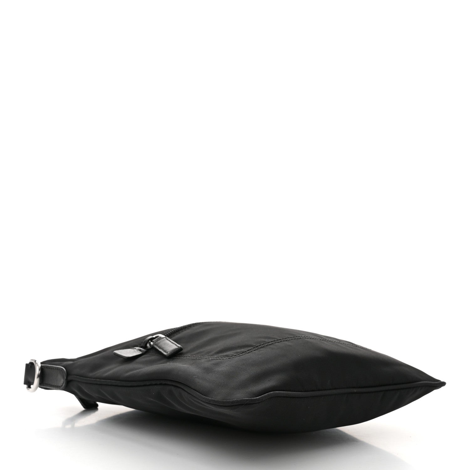 Prada Tessuto Nylon Saffiano Flat Messenger Bag Black 4 of 10