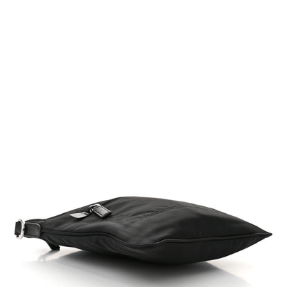 Prada Tessuto Nylon Saffiano Flat Messenger Bag Black 4 of 10