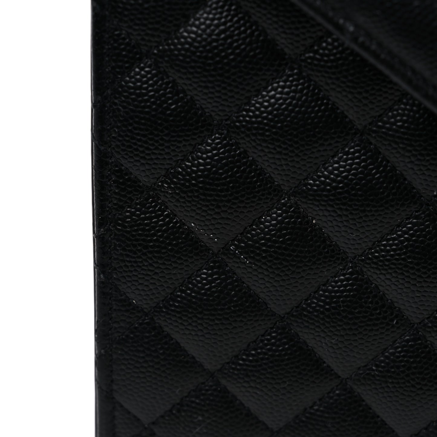 Grain De Poudre Textured Mixed Matelasse Large Triquilt Monogram Satchel Black