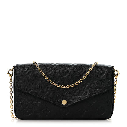 Louis Vuitton Empreinte Pochette Felicie Chain Wallet Black 1 of 12