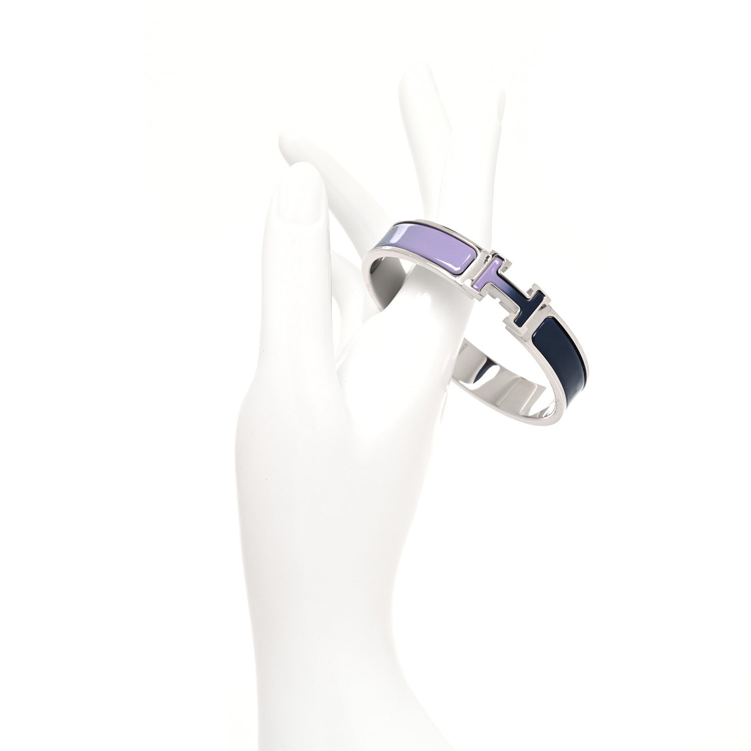 Hermes Enamel Fusion Clic H Bracelet PM Lilas Ultramarine 2 of 5