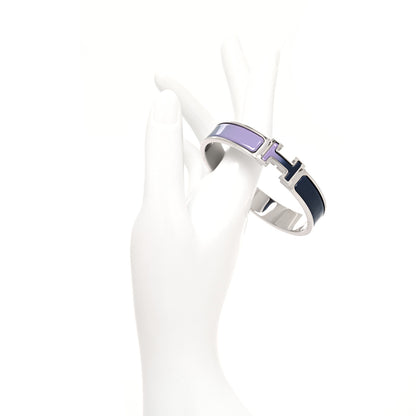 Hermes Enamel Fusion Clic H Bracelet PM Lilas Ultramarine 2 of 5