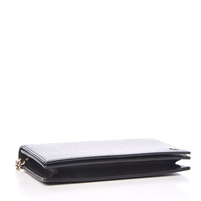 Gucci Textured Calfskin Medium Betty Chain Wallet Black 4 of 14