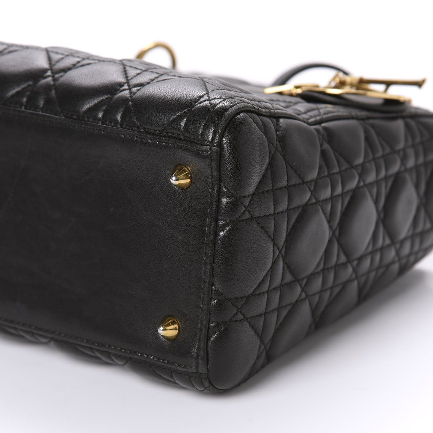 Lambskin Cannage Medium Lady Dior Black