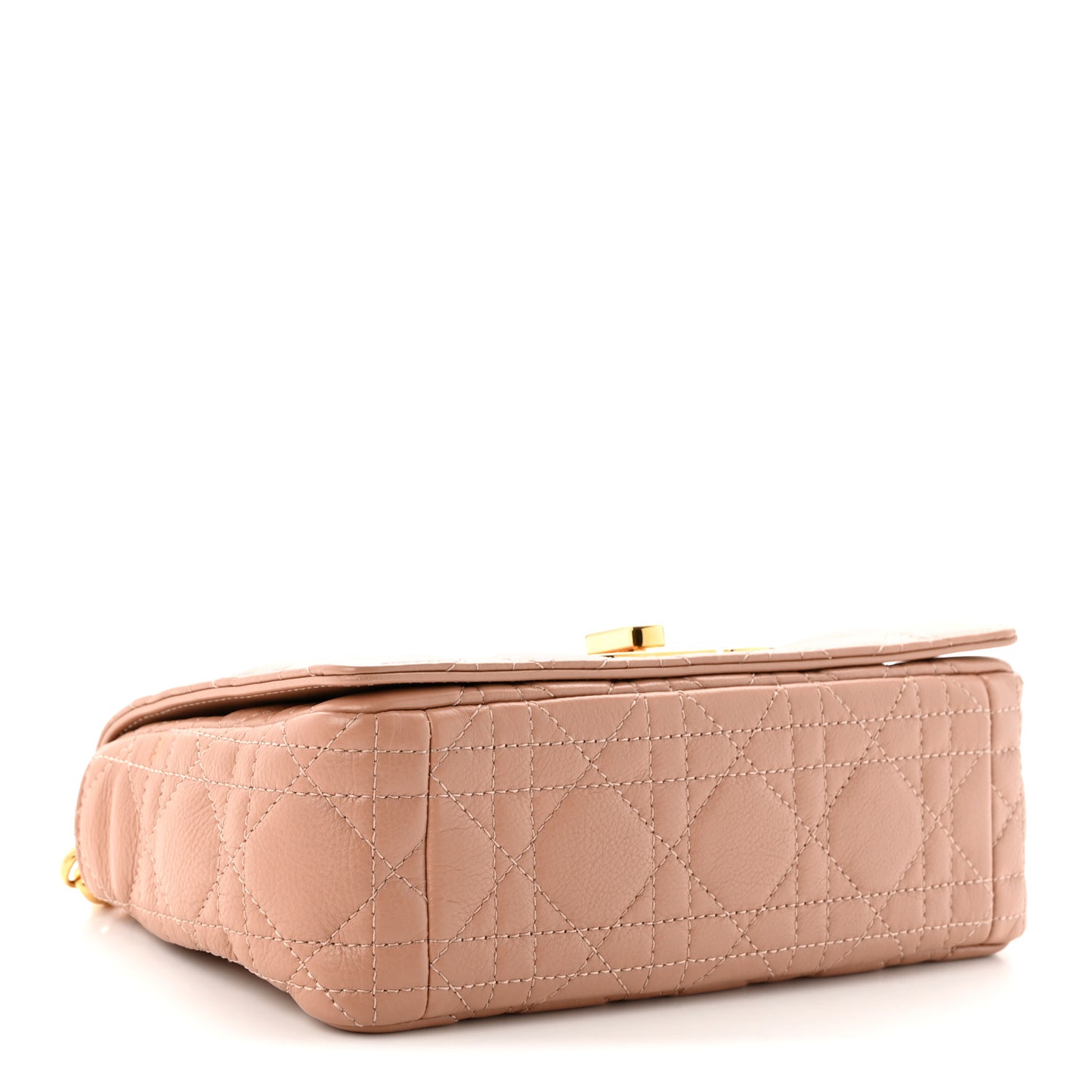 Calfskin Cannage Small Caro Bag  Rose De Vents