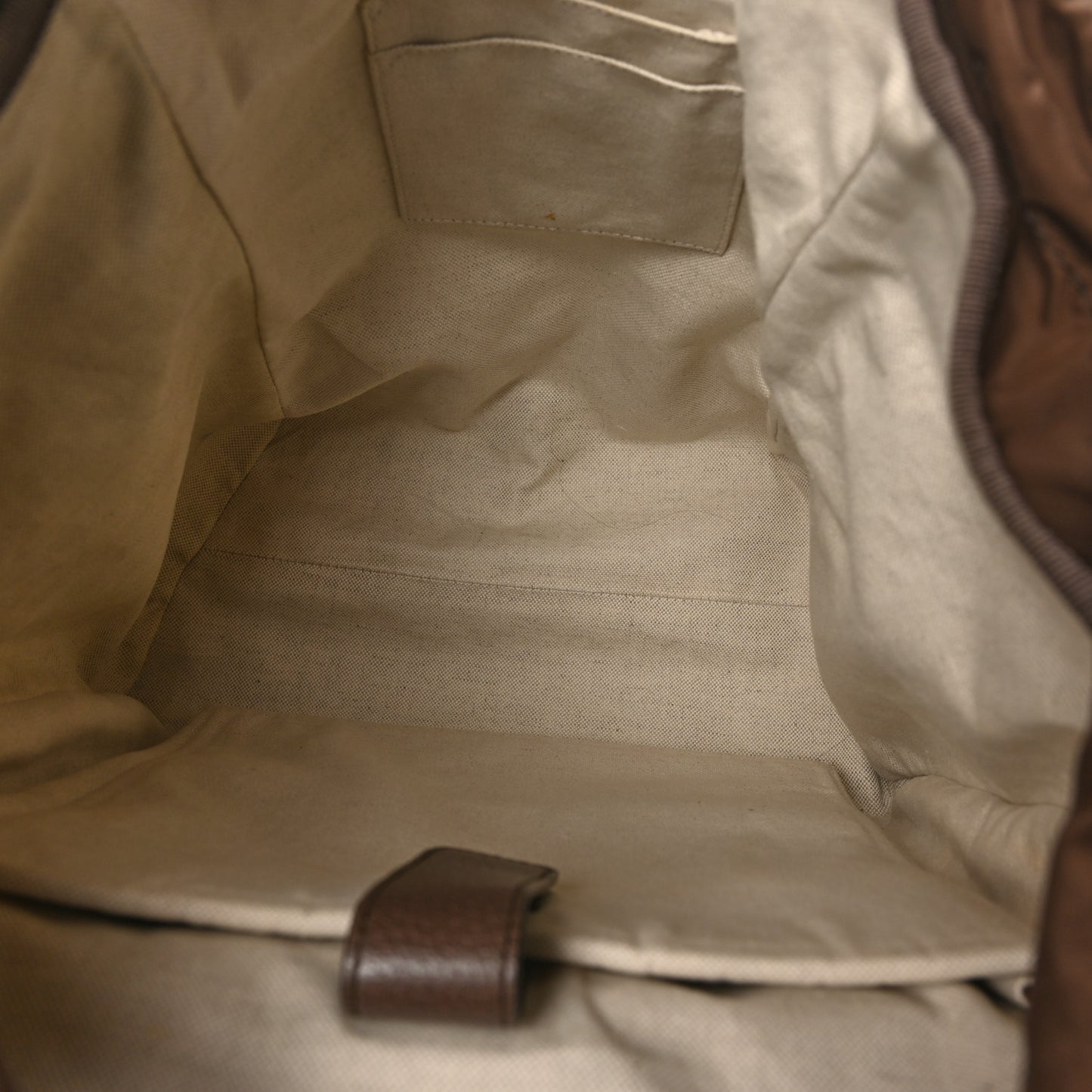 GG Supreme Monogram Medium Ophidia Double Buckle Backpack Brown