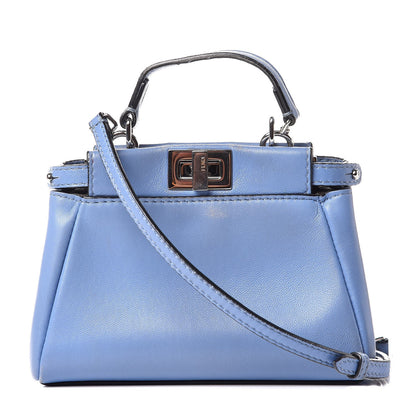 Fendi Shiny Nappa Micro Peekaboo Iconic Satchel Nebula 1 of 7
