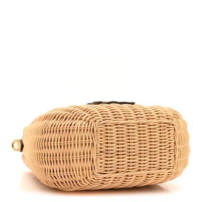 Miu Miu Wicker Wander Hobo Platino 4 of 10