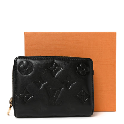 Louis Vuitton Lambskin Embossed Monogram Lou Coussin Wallet Black 7 of 7