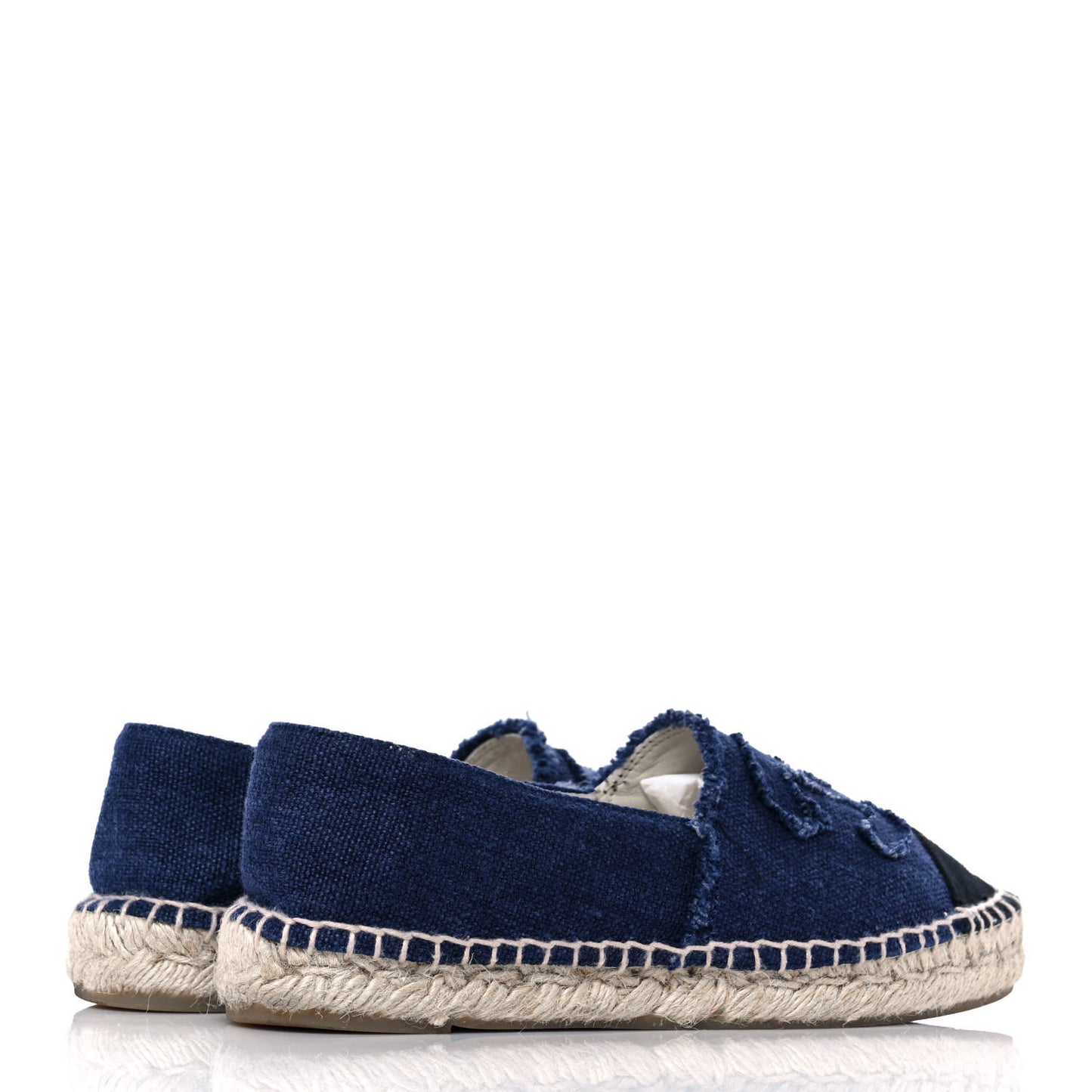 Denim Toile CC Espadrilles 37 Navy Black