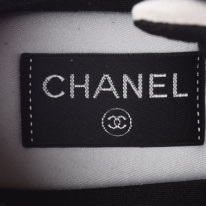 Chanel Suede Calfskin CC Sneakers 37.5 Brown Beige 7 of 9