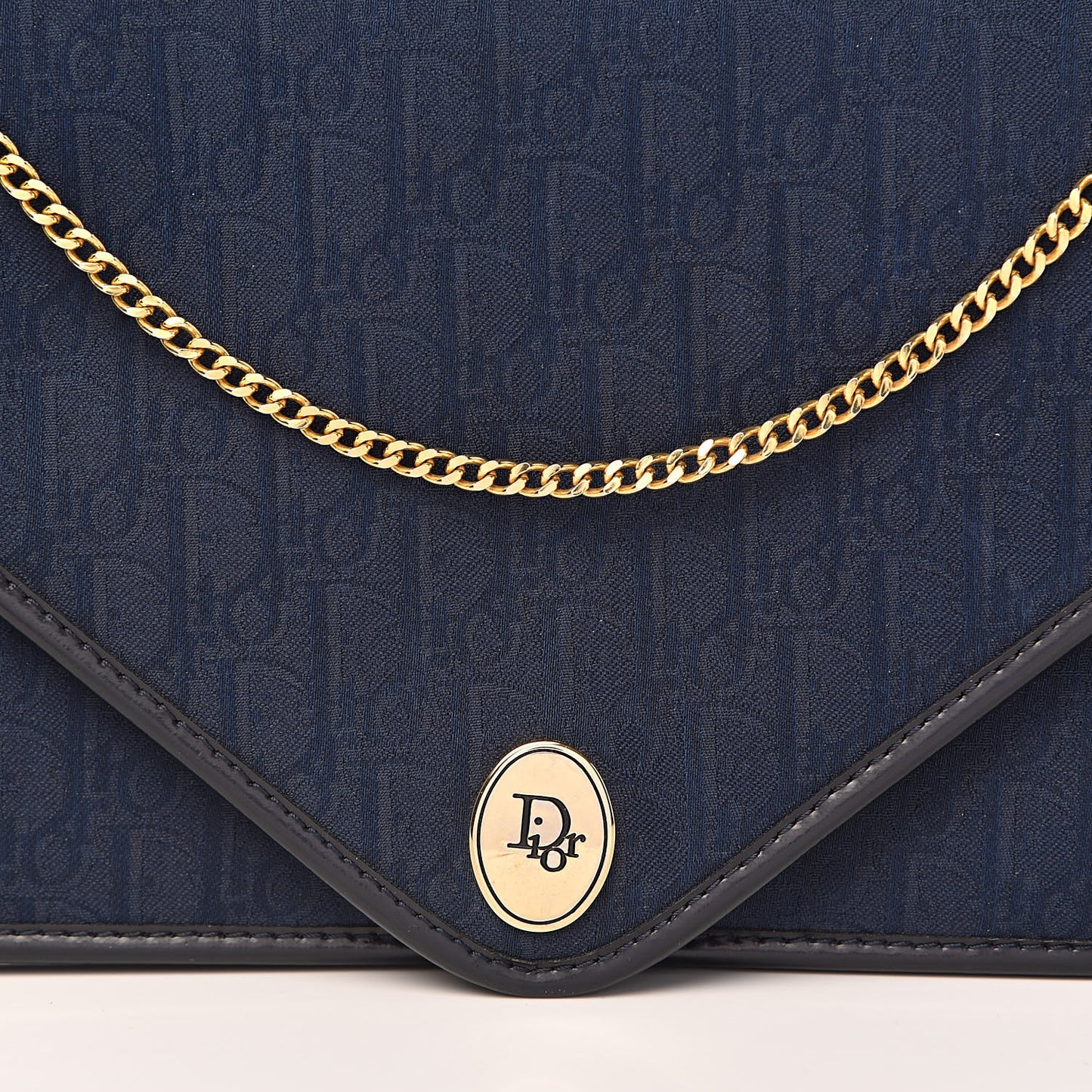Monogram Chain Flap Navy