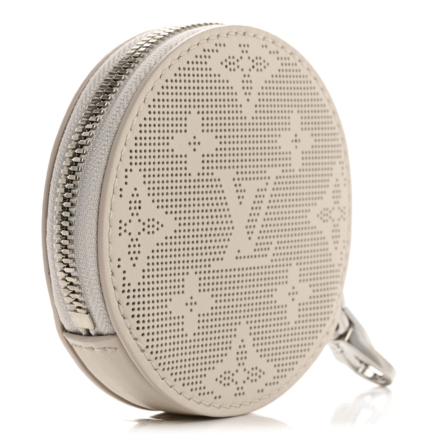 Louis Vuitton Perforated Mahina Round Coin Purse Gris 3 of 8