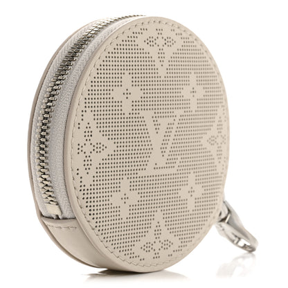 Louis Vuitton Perforated Mahina Round Coin Purse Gris 3 of 8