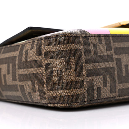 Fendi Glazed Fabric FF 1974 Hairdo Girls Inlay Baguette Mogano Panna Multicolor 7 of 8