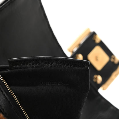 Fendi Shearling Vitello Dolce Macro FF 1974 Baguette Tobacco Black 7 of 9