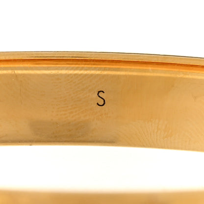 Louis Vuitton Brass Monogram Nanogram Cuff S Gold 6 of 7
