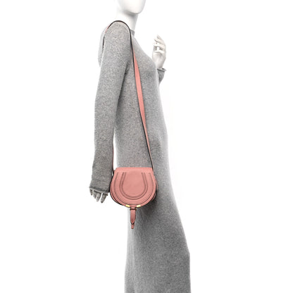 Chloe Grained Calfskin Small Marcie Saddle Bag Pink 2 of 11