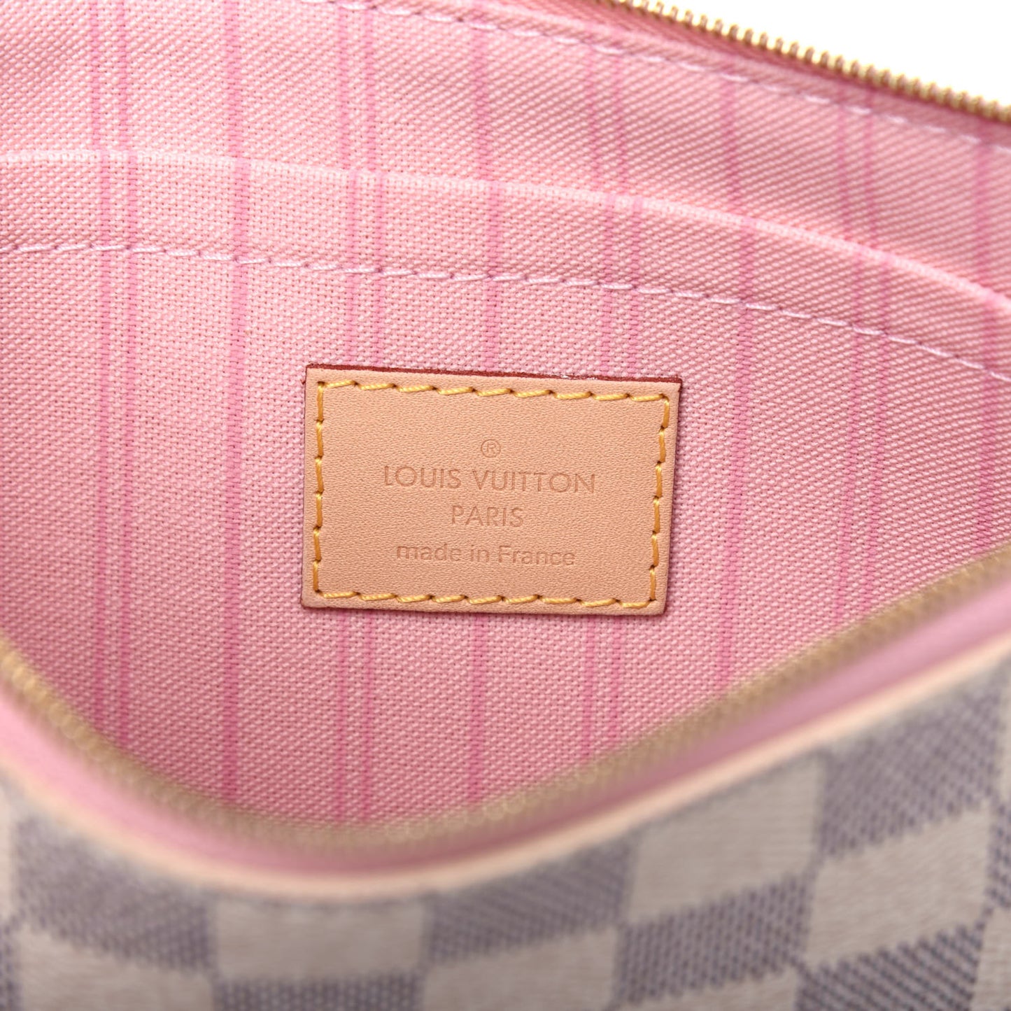 Damier Azur Neverfull MM GM Pochette Rose Ballerine