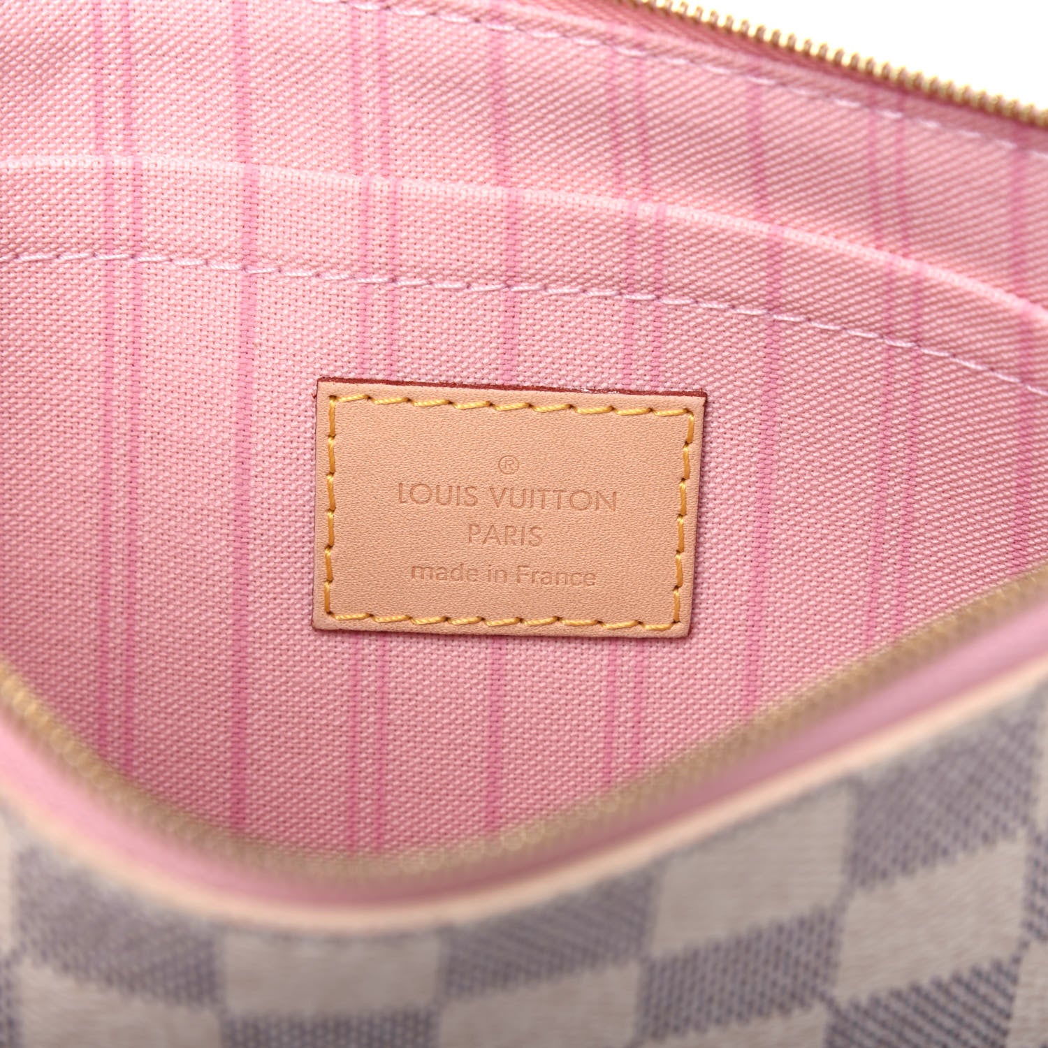 Louis Vuitton Damier Azur Neverfull MM GM Pochette Rose Ballerine 6 of 10