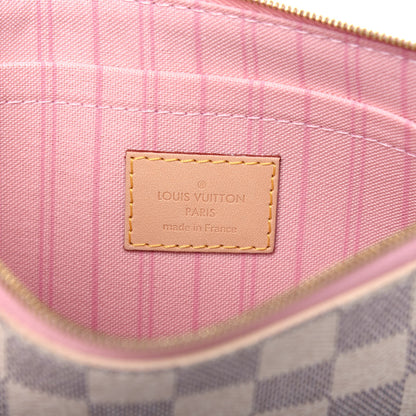 Louis Vuitton Damier Azur Neverfull MM GM Pochette Rose Ballerine 6 of 10