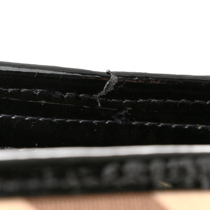 Burberry Patent Trim Nova Check Shopper Tote Black 19 of 21