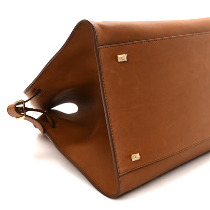 The Row Polished Saddle Calfskin Soft Margaux 15 Cuir 8 of 9