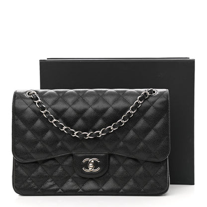 Chanel Caviar Quilted Jumbo Double Flap Black 12 of 12