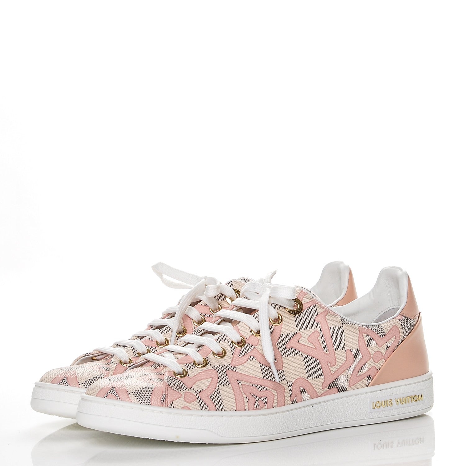 Louis Vuitton Damier Azur Tahitienne Bora Bora Sneakers 39 Rose Ballerine 3 of 9
