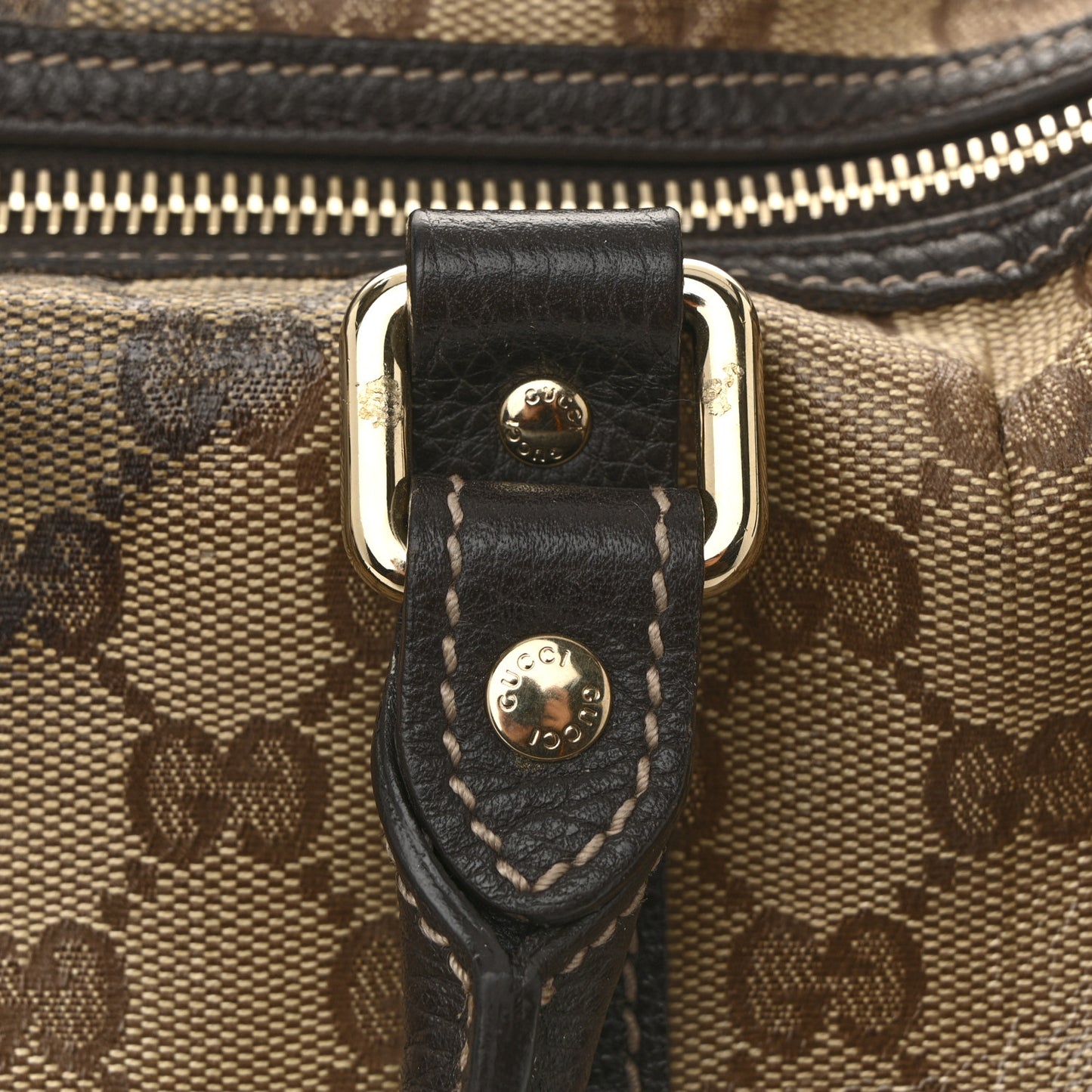 Crystal Monogram Medium Joy Boston Dark Brown