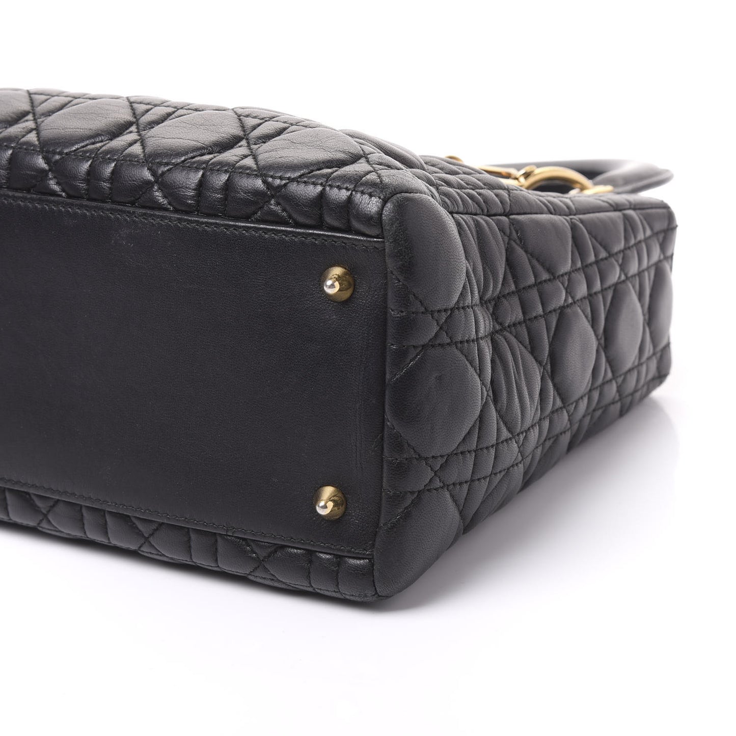 Lambskin Cannage Medium Lady Dior Black