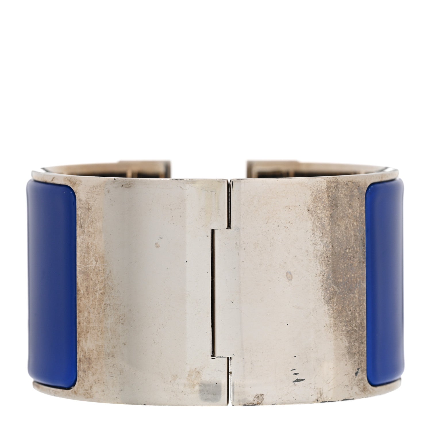 Hermes Enamel Extra Wide Clic Clac H Bracelet GM Bleu Electrique 3 of 7