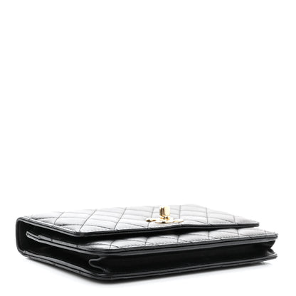 Chanel Lambskin Quilted Trendy CC Wallet On Chain WOC Black 4 of 14