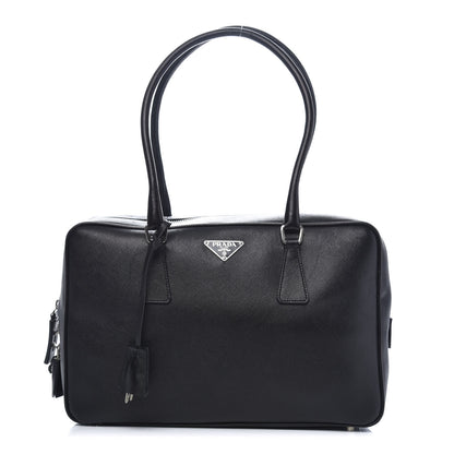 Prada Saffiano Bauletto Black 1 of 8