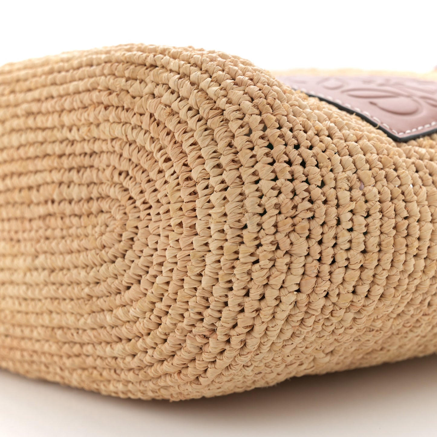Calfskin Raffia Parrot Paulas Ibiza Pochette Bag Natural Tan