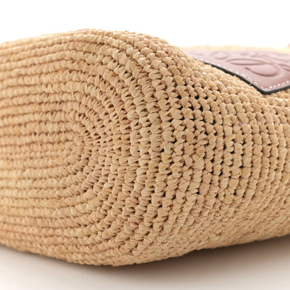 Loewe Calfskin Raffia Parrot Paulas Ibiza Pochette Bag Natural Tan 9 of 10